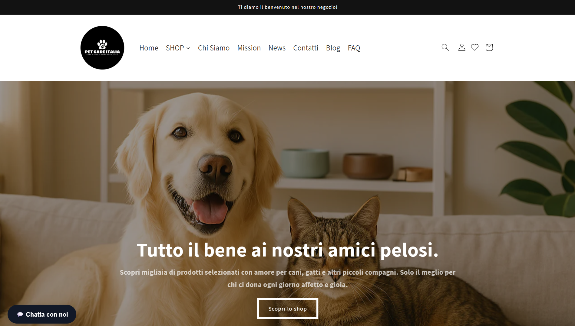 Screenshot Pet Care Italia